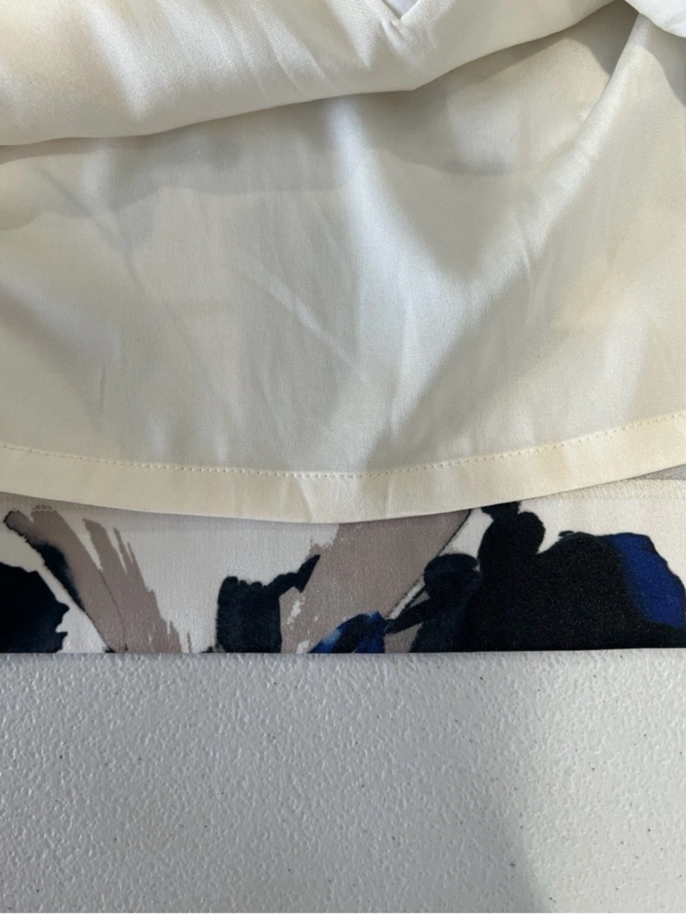 ST . JOHN Floral dress with Blue Bloom Print short sleeve 12 NWOT - Picture 7 of 11